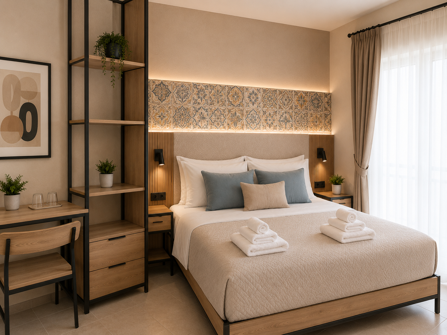 Comfortable double room at Pikniko Montecatini Terme